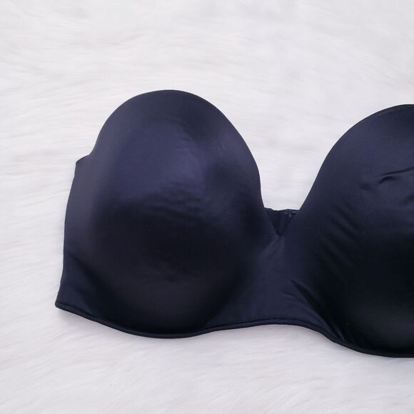 Cacique Black Smooth Strapless Bra 44H - Picture 3 of 7